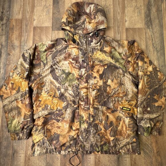 Vintage RedHead Camo Jacket Mens Large Hooded Gore-Tex Waterproof Hunting 6821 - Picture 1 of 11